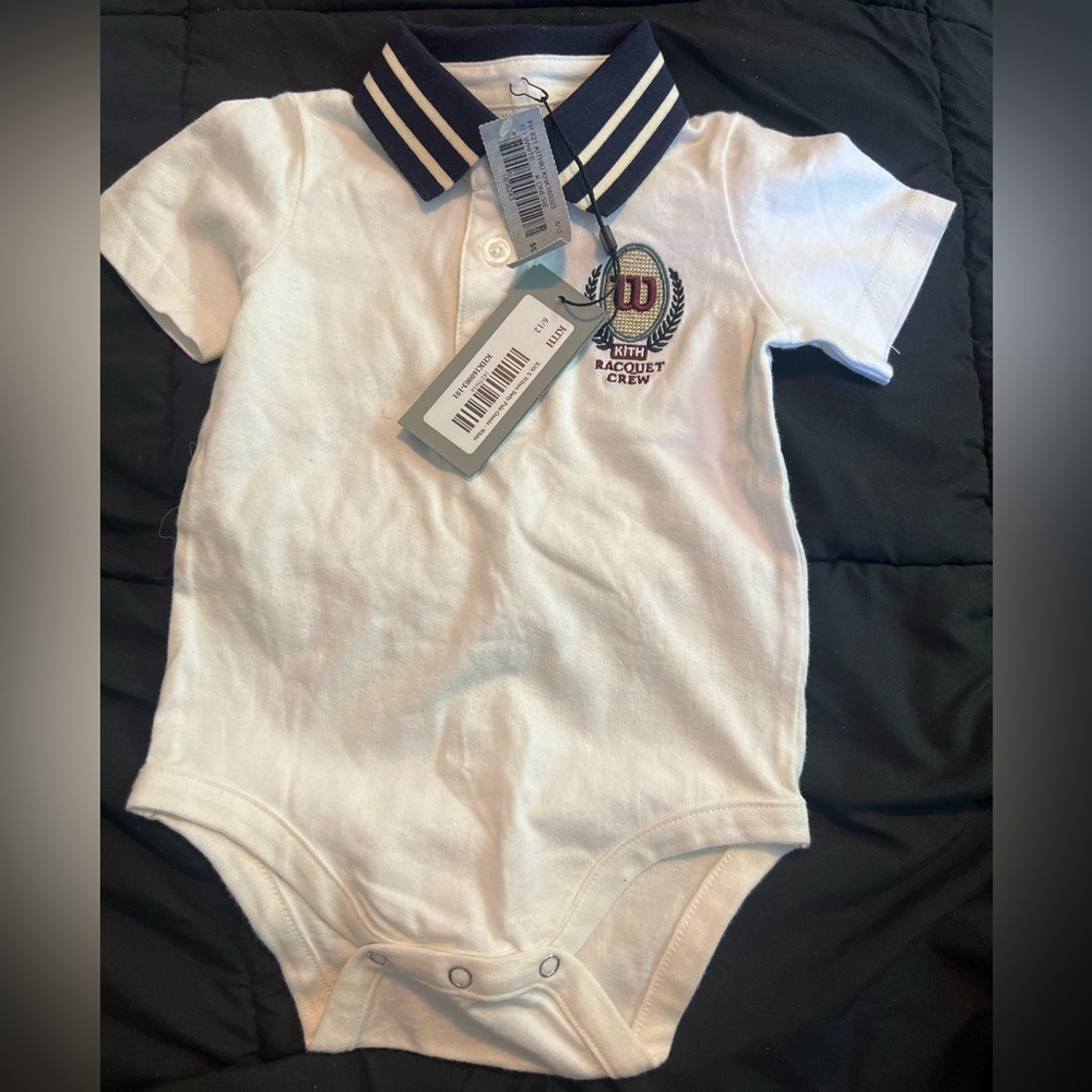 Kith x Wilson baby tennis polo onsie 6M